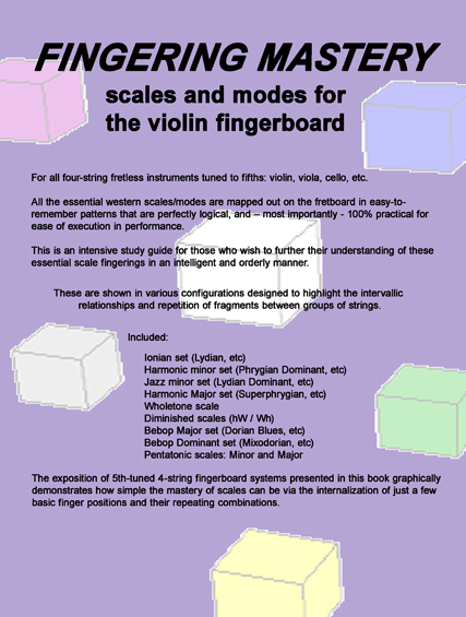 FINGERING MASTERY scales & modes for the violin fingerboard - Back Cover �2012